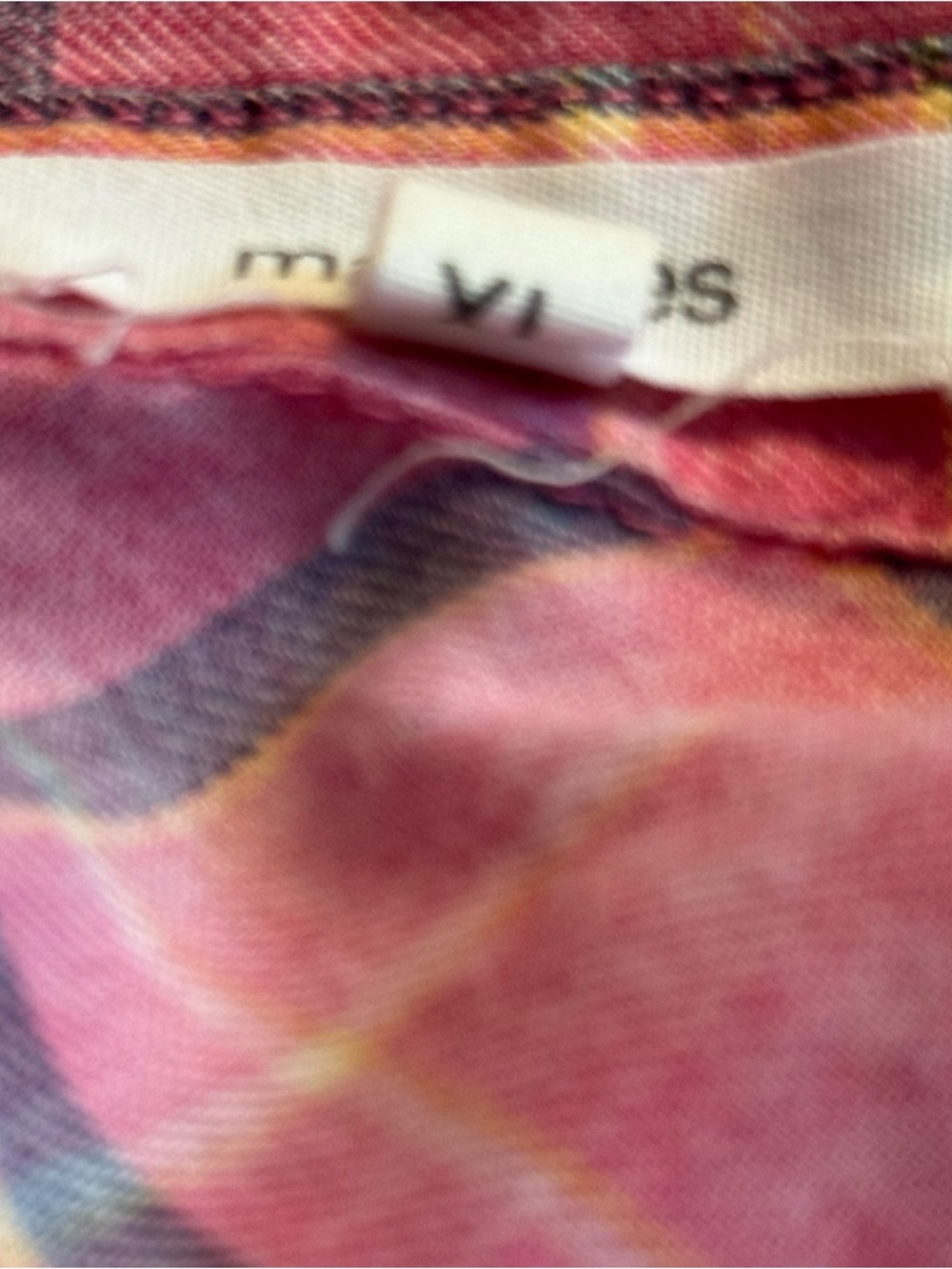 MAURICES Pink Plaid Button-Up Shirt Size XL - Picture 9 of 12